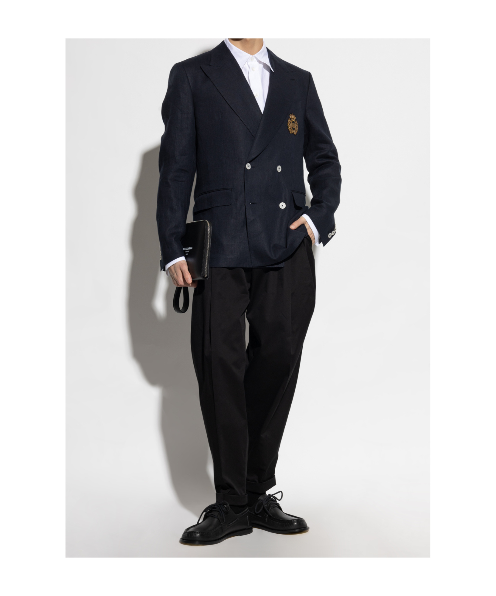 Dolce & Gabbana Long Sleeve Blazer In Black