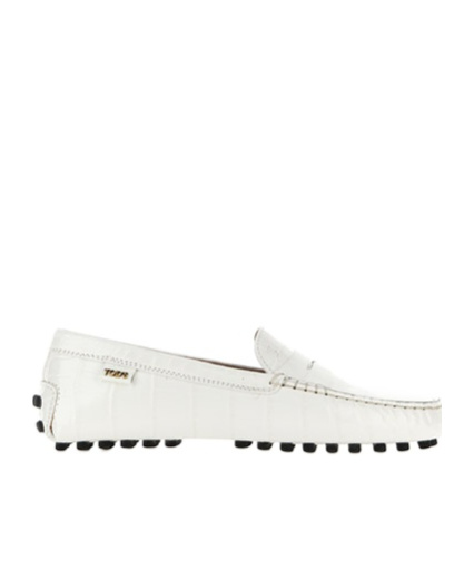 TOD'S TOD'S GOMMINO EMBOSSED SLIP-ON LOAFERS