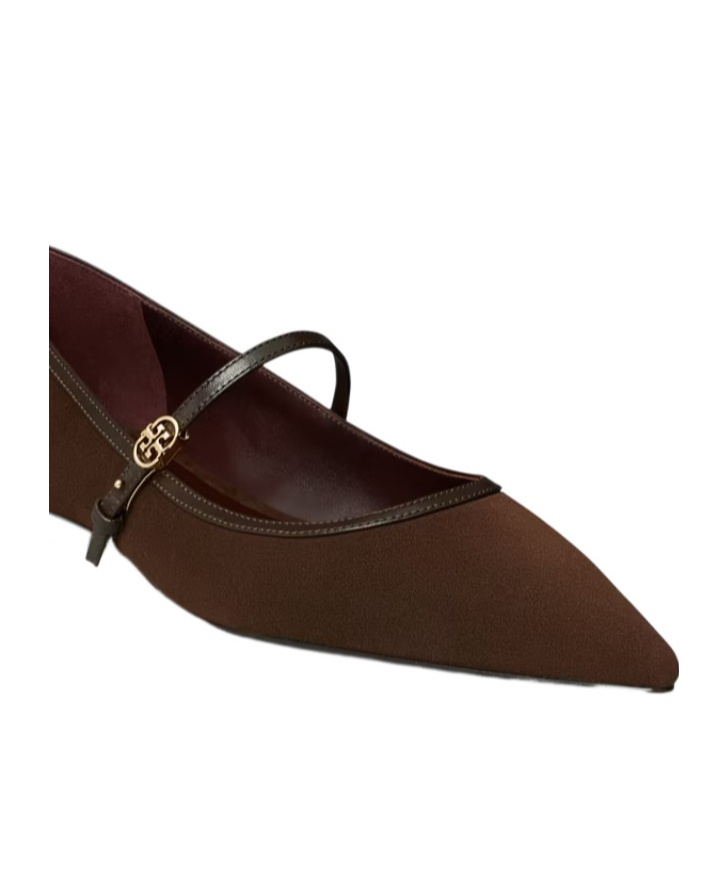 Tory Burch Double T Buckle Mary Jane In Brown