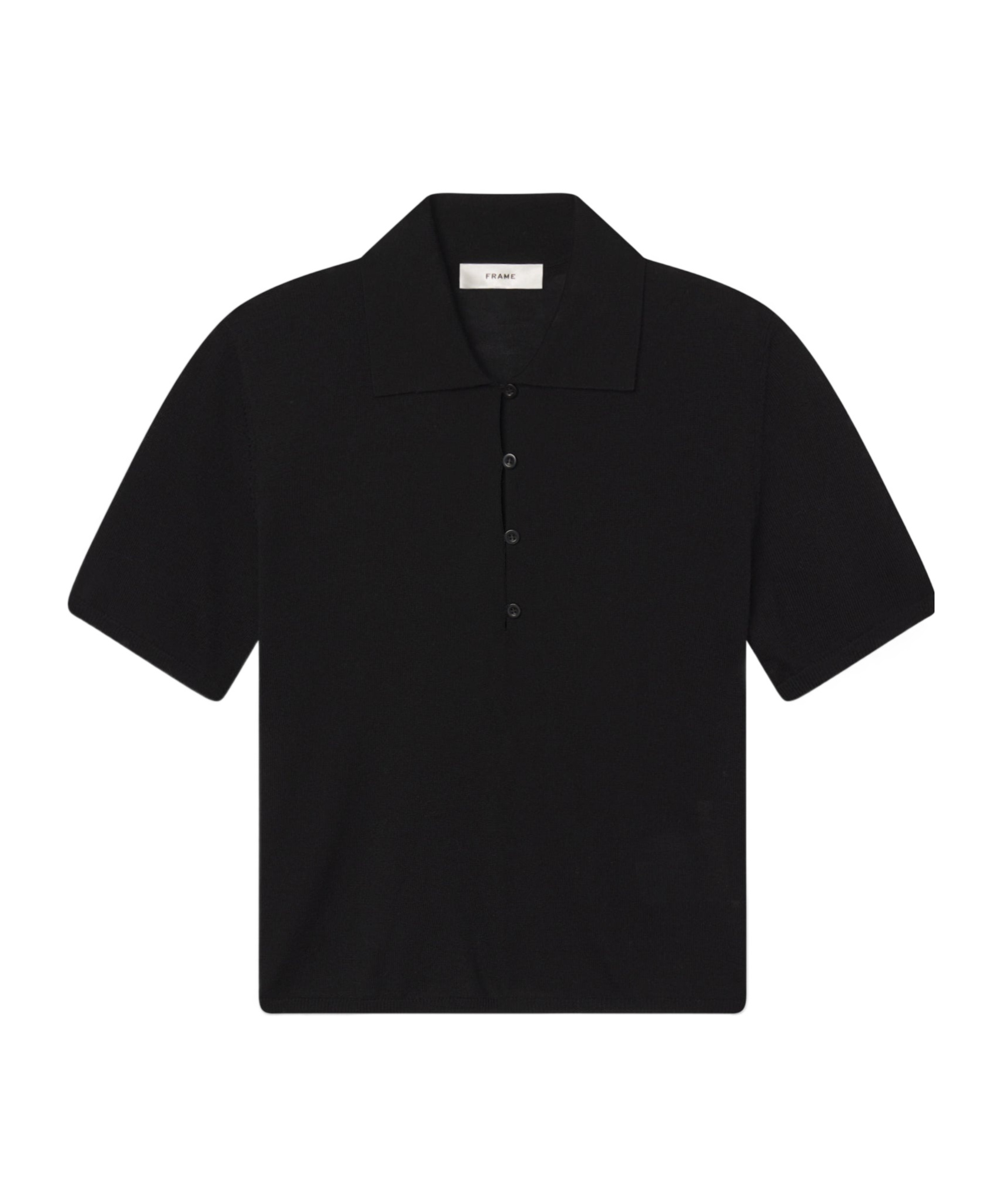 Frame Short-sleeved Polo Shirt In Black
