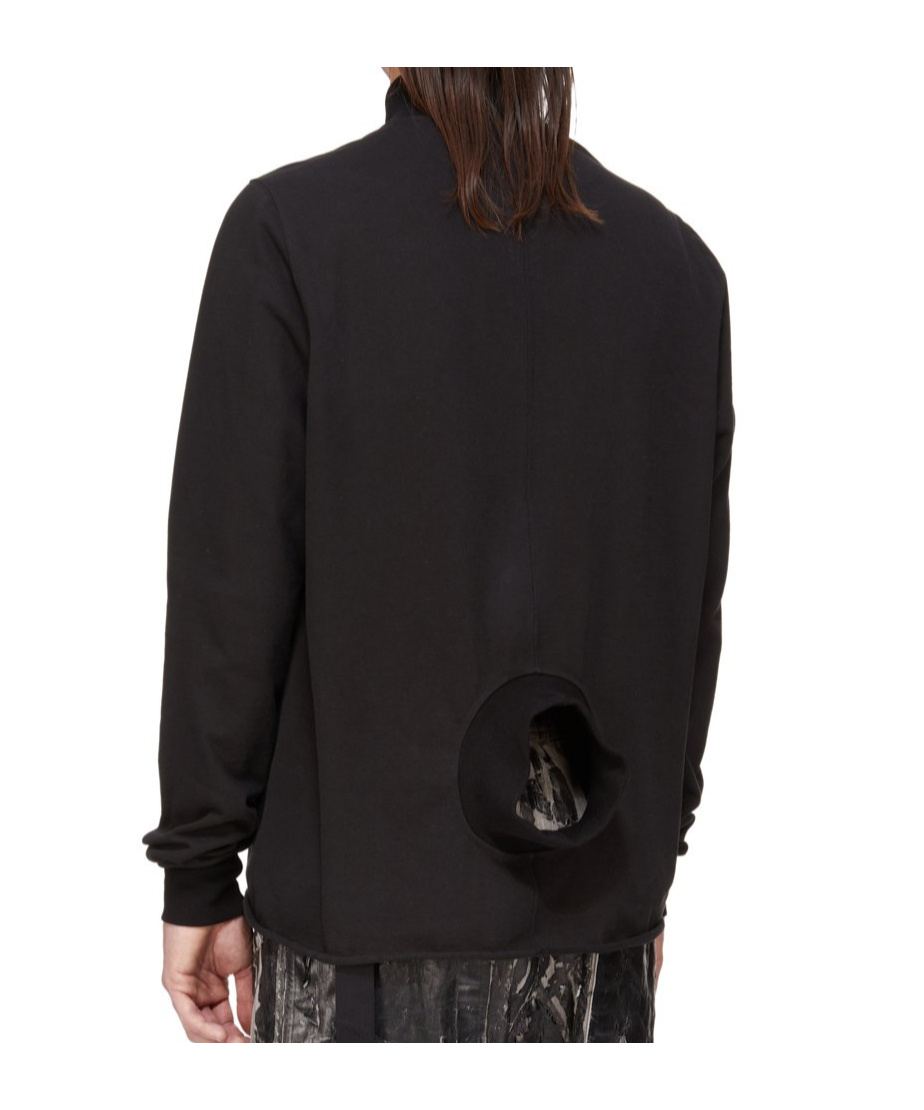 Rick Owens Drkshdw High-neck Cotton Sweatshirt In Black