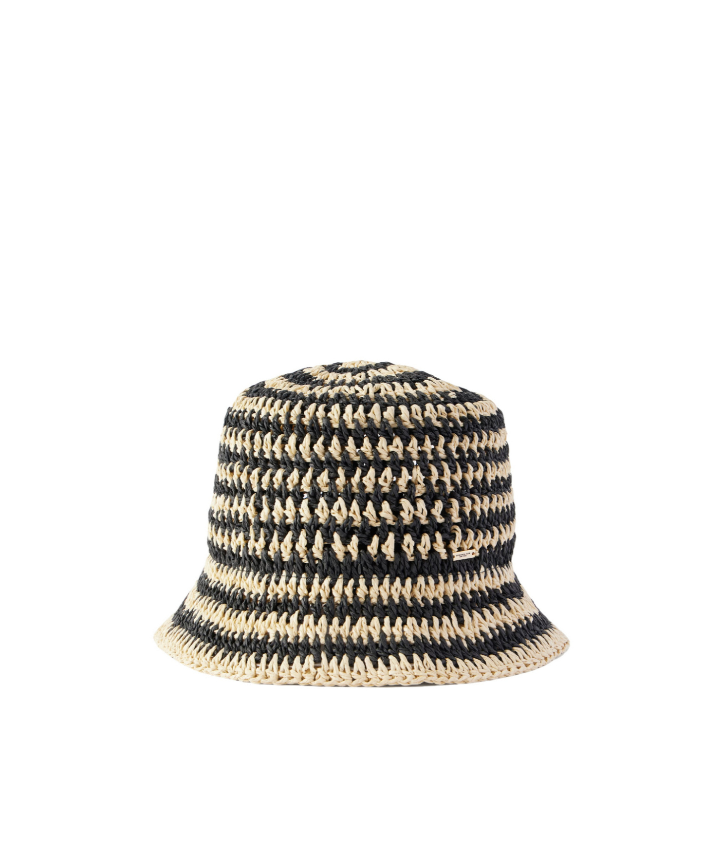 Eugenia Kim Jonah Striped Straw Bucket Hat In Black
