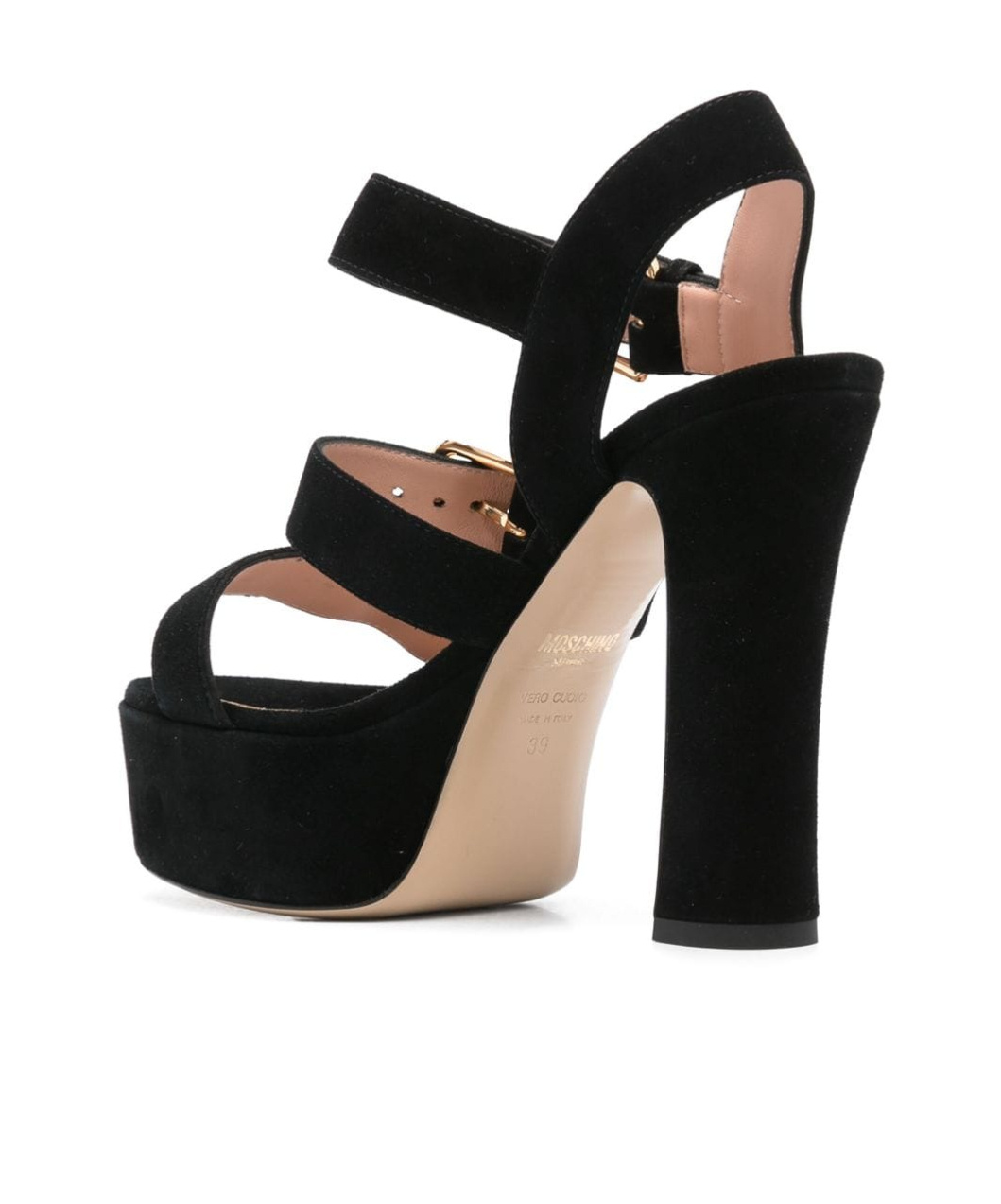 Moschino Sandalen Mit Schnalle 130mm In Black