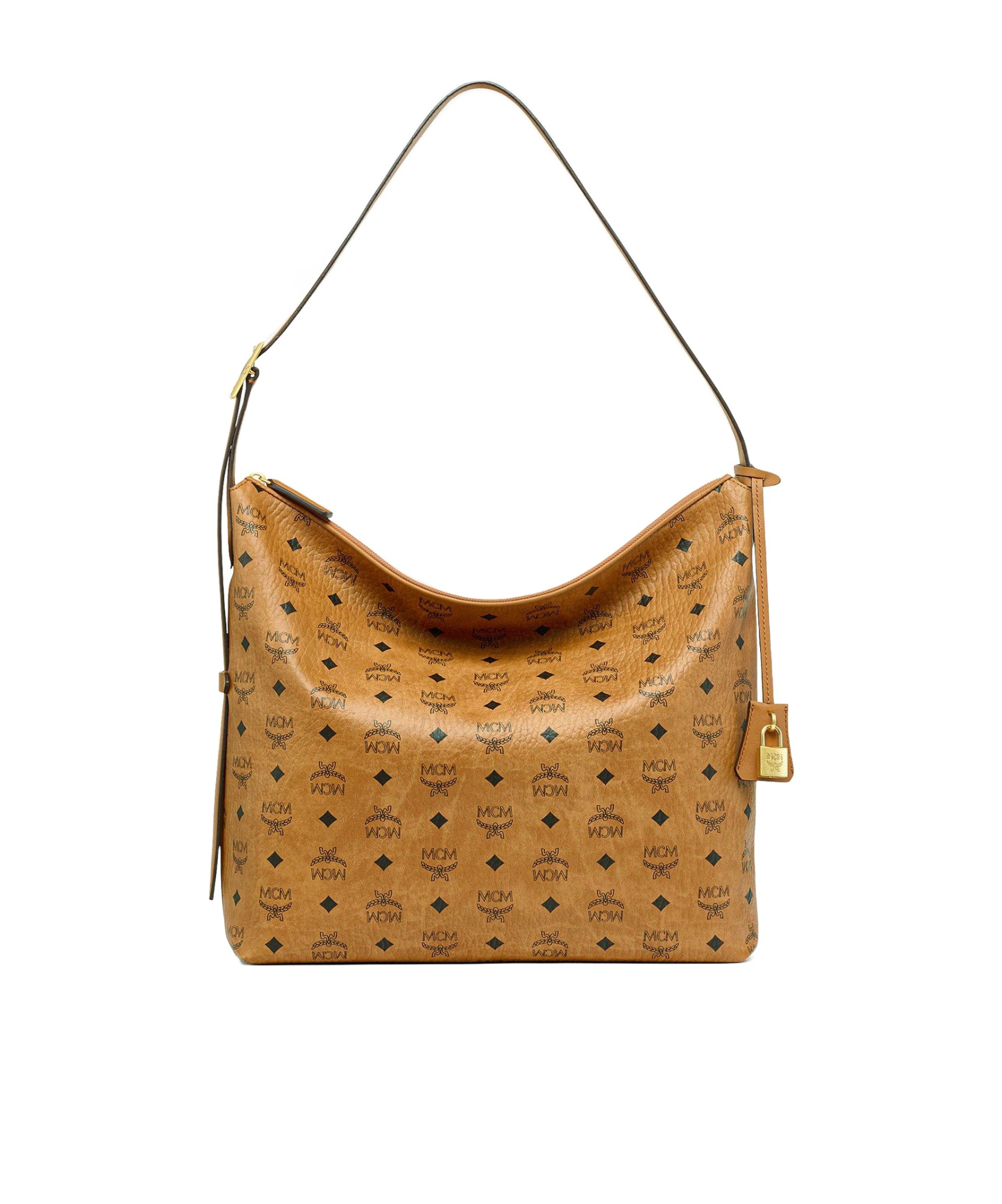 Mcm Large Aren Shoulder Bag In Brown