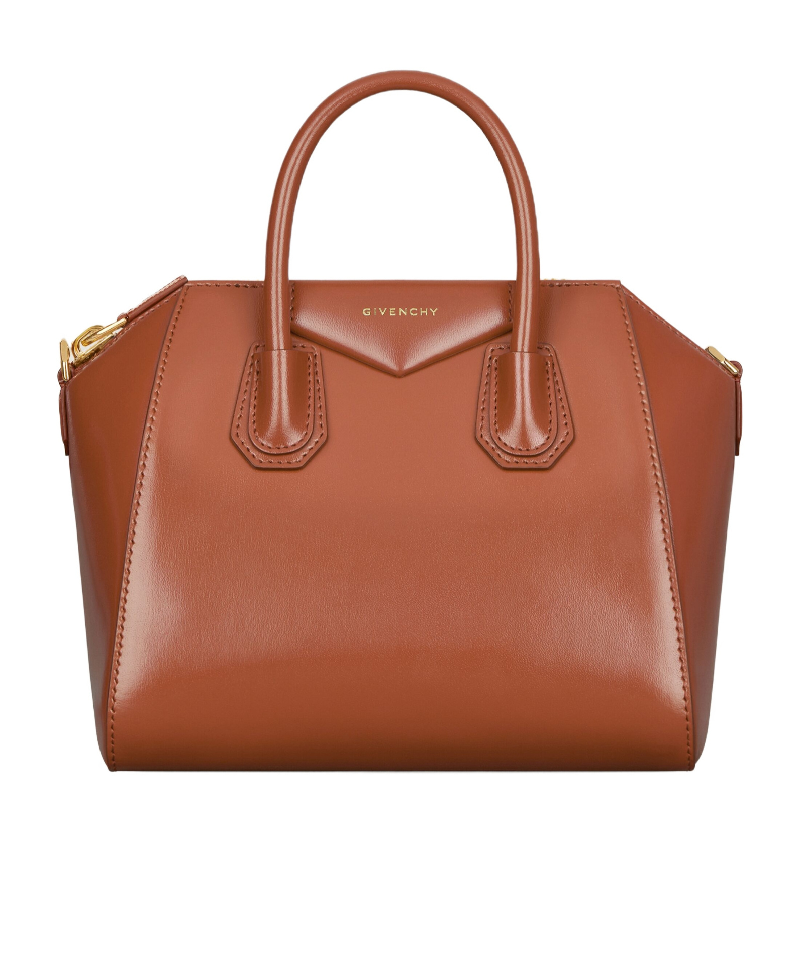 Givenchy Small Antigona Bag In Box Leather In Brown