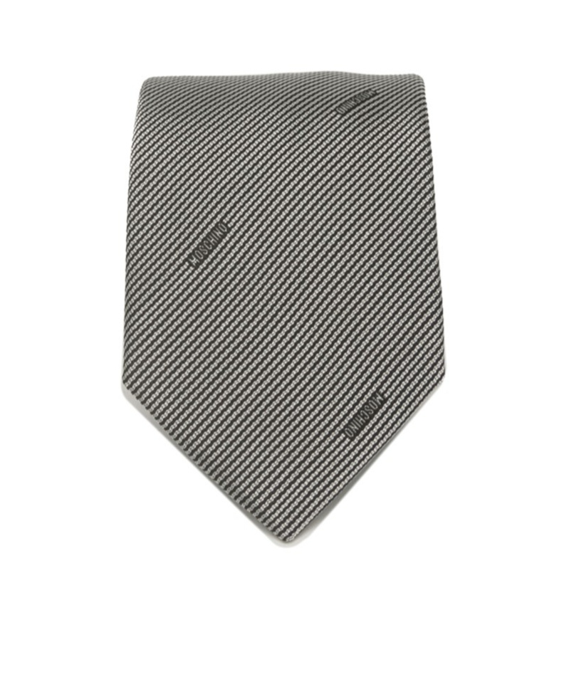 Moschino Stripe Pattern Tie In Gray