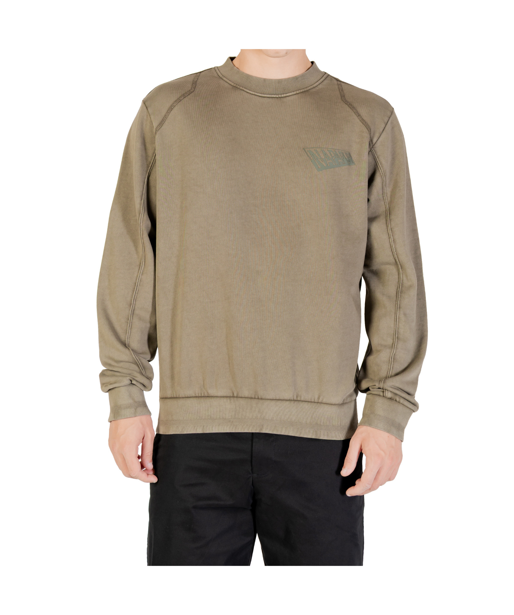 Napapijri Long-sleeved Sweatshirt In Brown