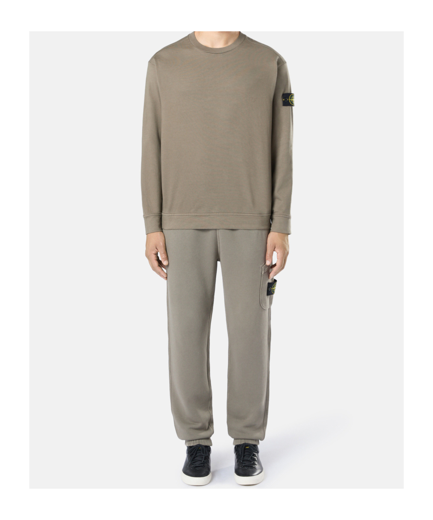 Stone Island Fleece Sweatpants In Nude