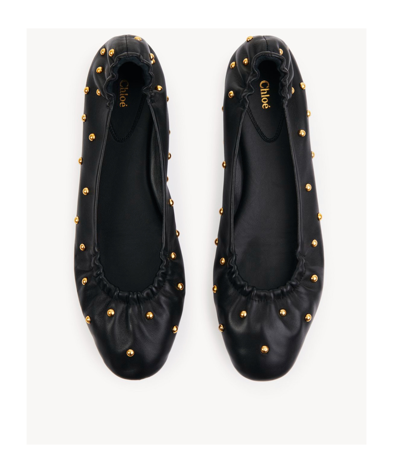 Shop Chloé Eia Ballerina Flats In Black