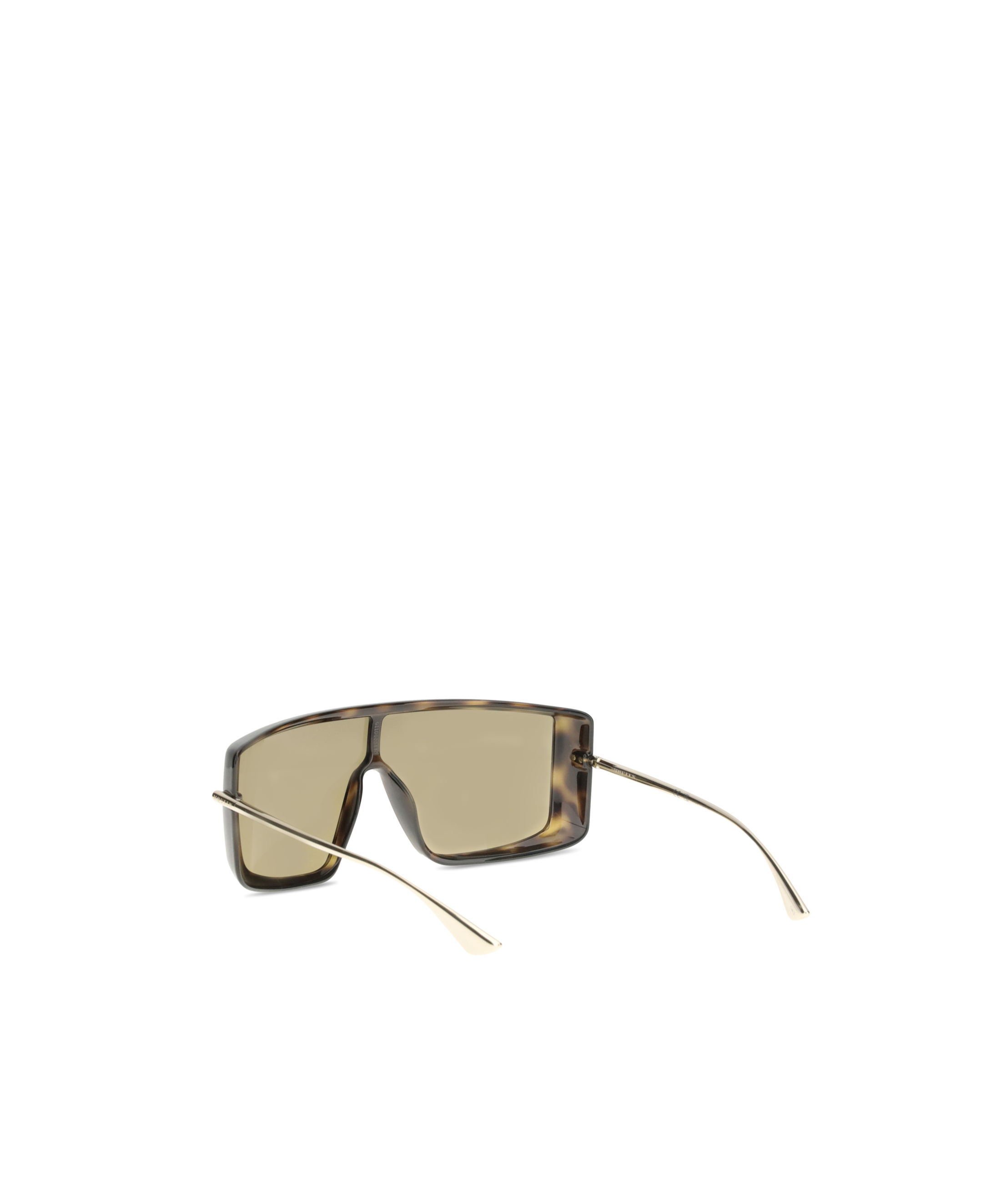 Alexander Mcqueen Havana T-bar Visor Sunglasses In Brown