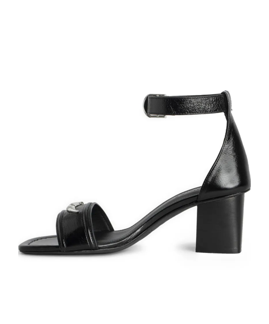 ZADIG & VOLTAIRE SQUARE TOE HIGH HEEL SANDALS