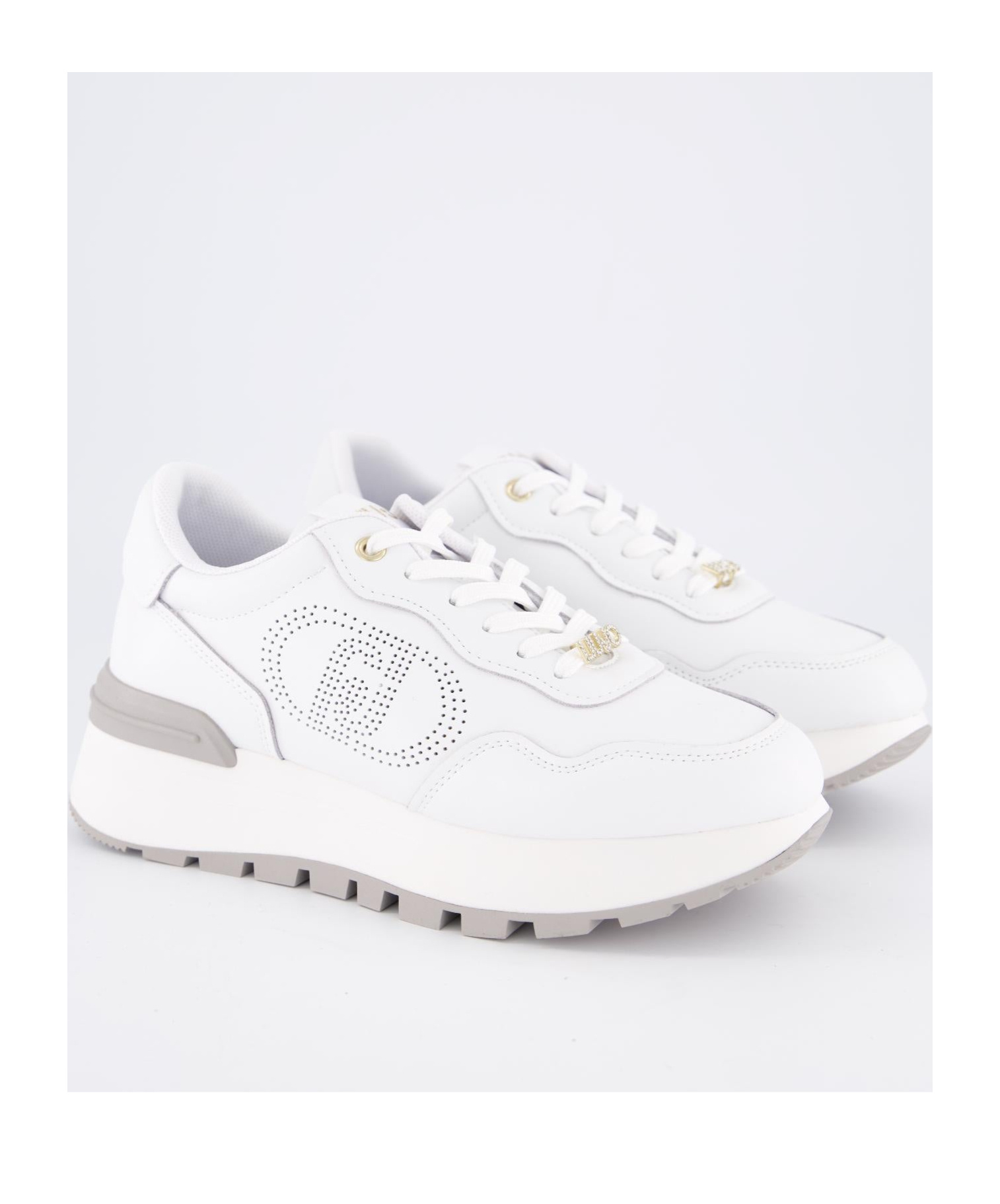 Liu •jo Round-head Sneakers In White