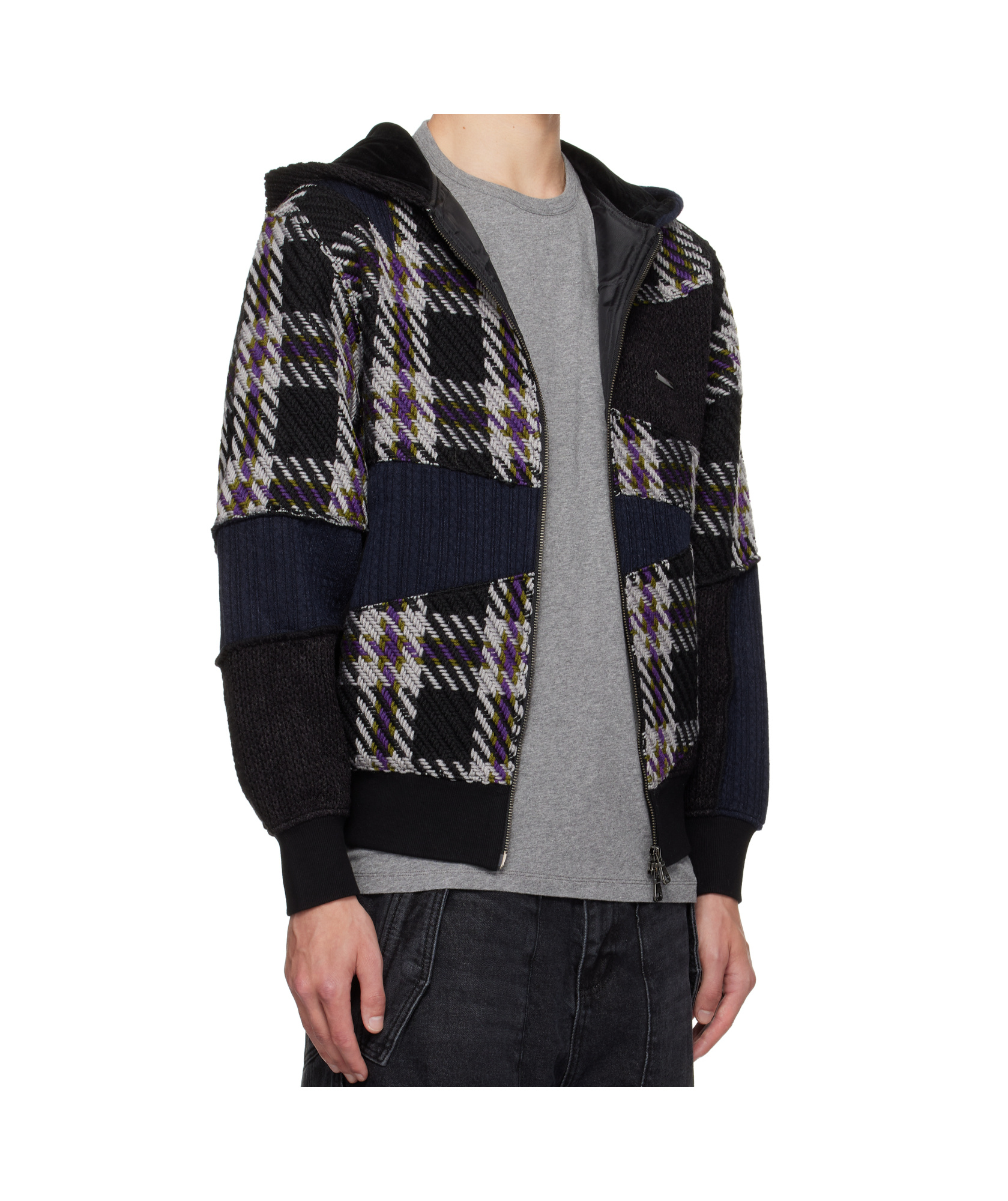 Andersson Bell Patchwork Zip-up Hoodie In Multi