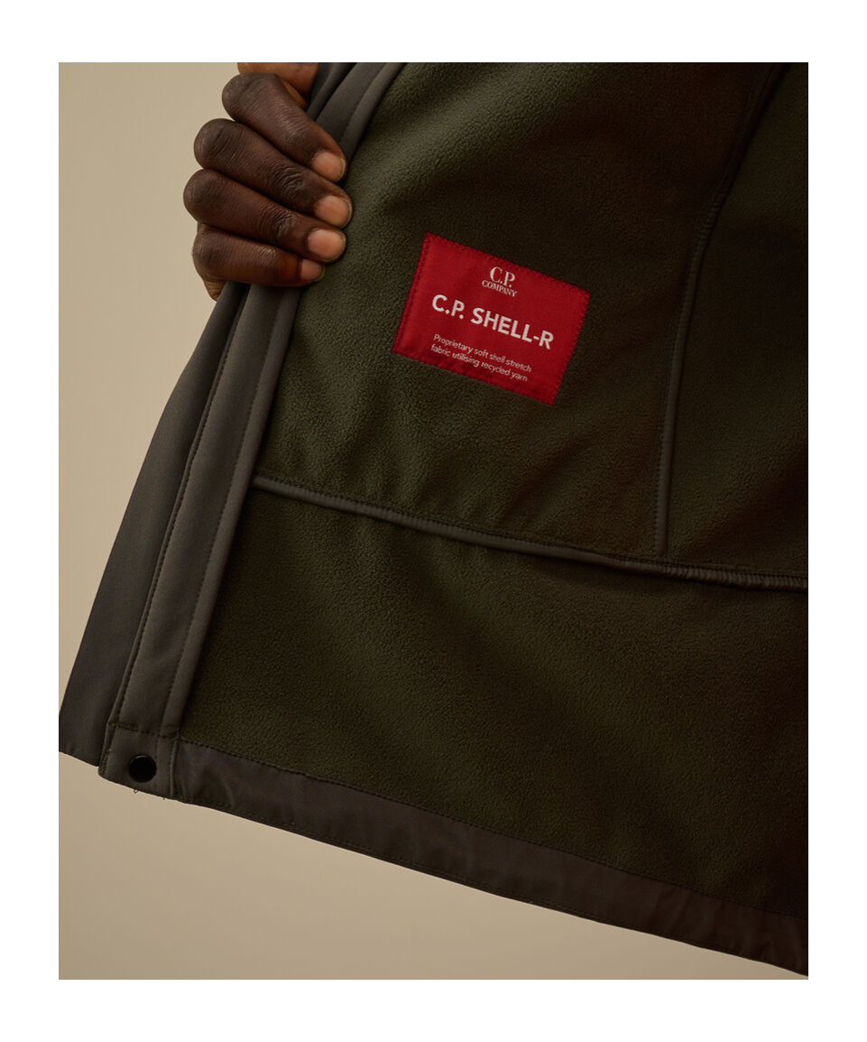 C.p. Company Hooded Sleeveless Waistcoat In Green