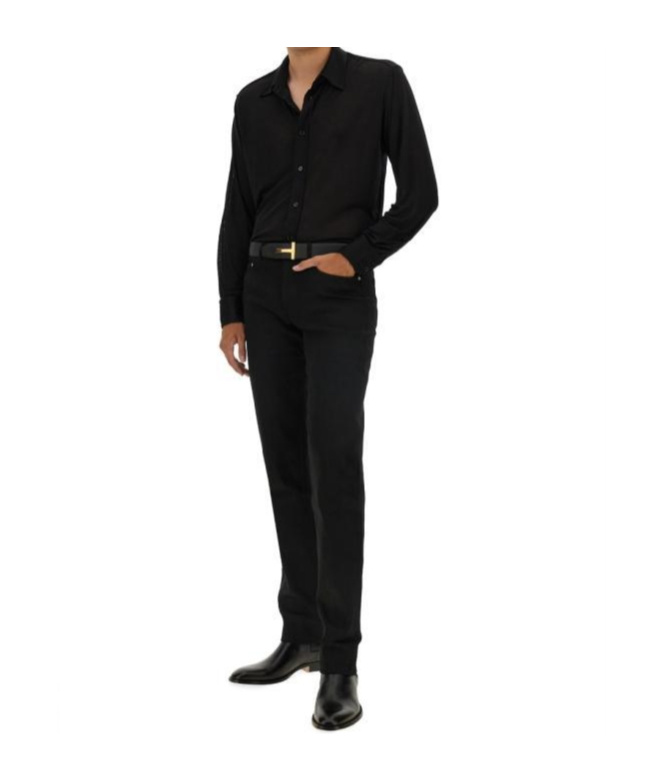 Tom Ford Lightweight Lyocell Slim-fit Shirt In Black