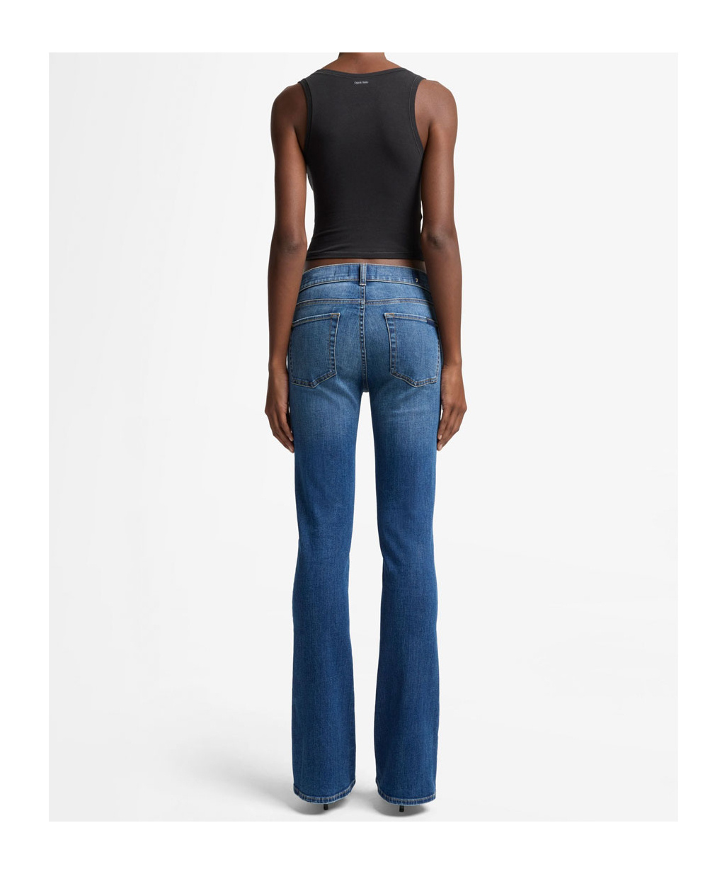 7 For All Mankind Mid Waist Bootcut Jeans In Slim Illusion Denim Clothing In Blue