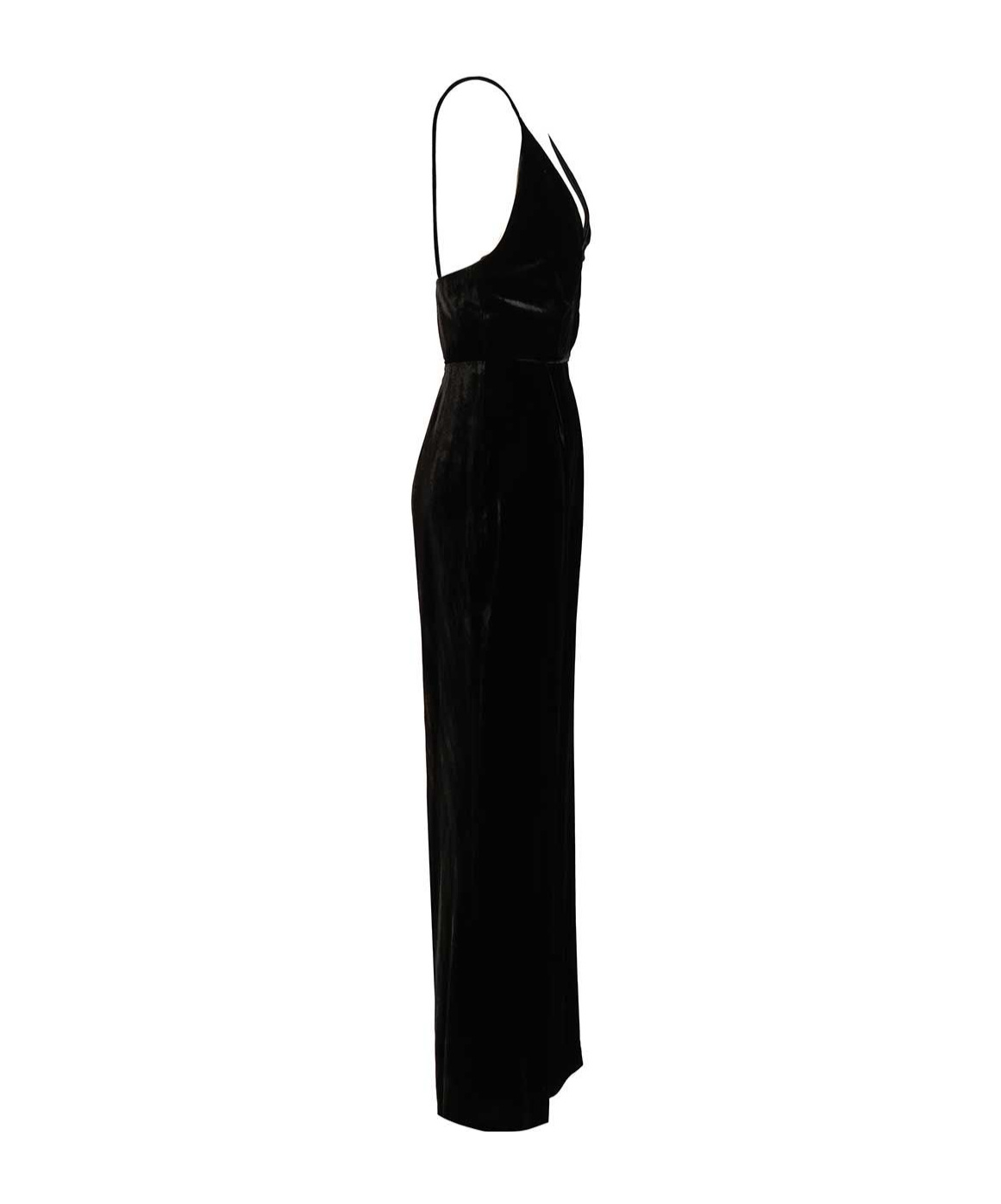 Raquel Diniz V-neck Jumpsuit With Spaghetti Straps In Black