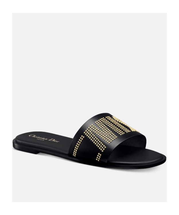 Dior Dway Slippers In Black