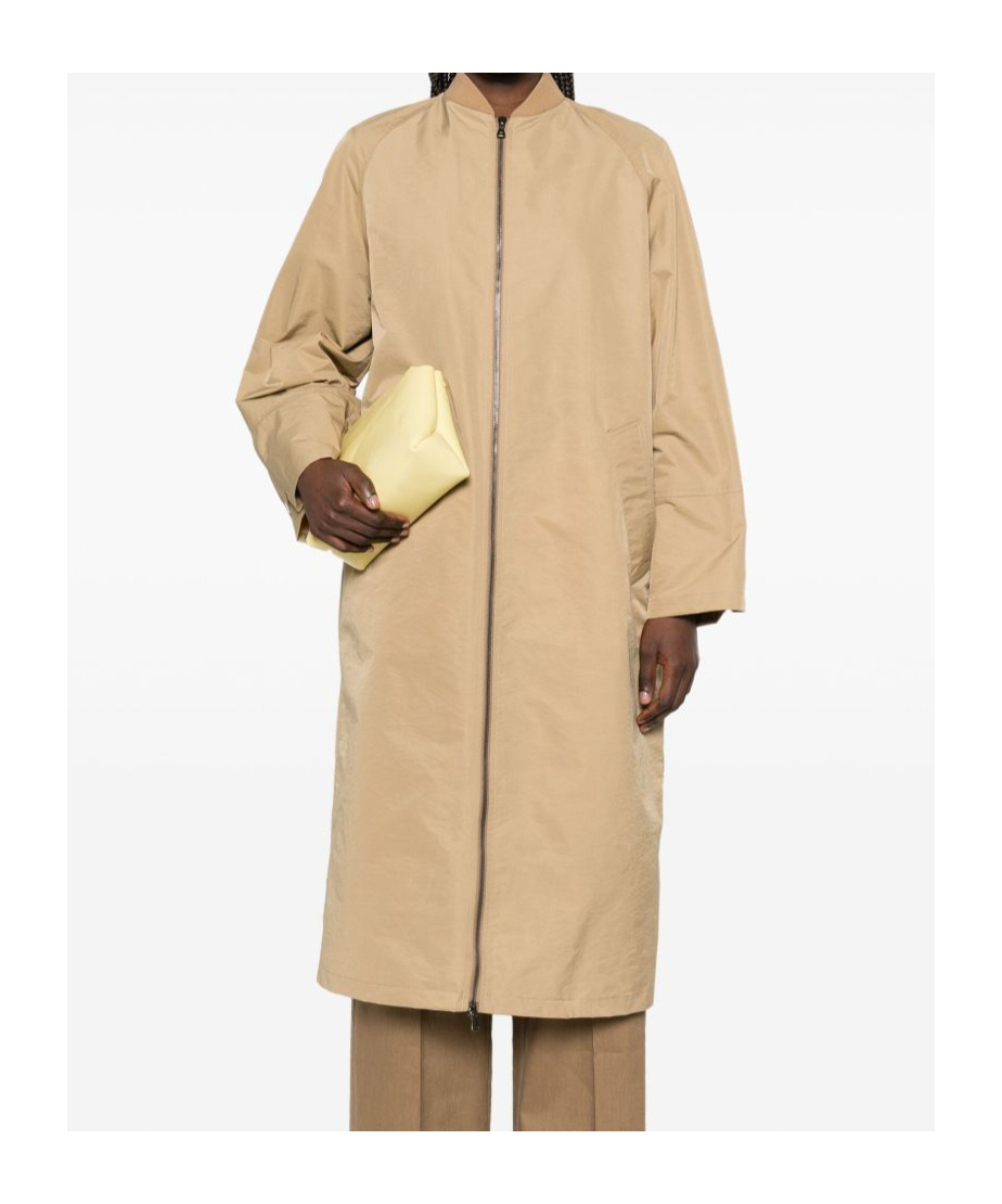 ALYSI CRINKLED-FINISH TRENCH COAT
