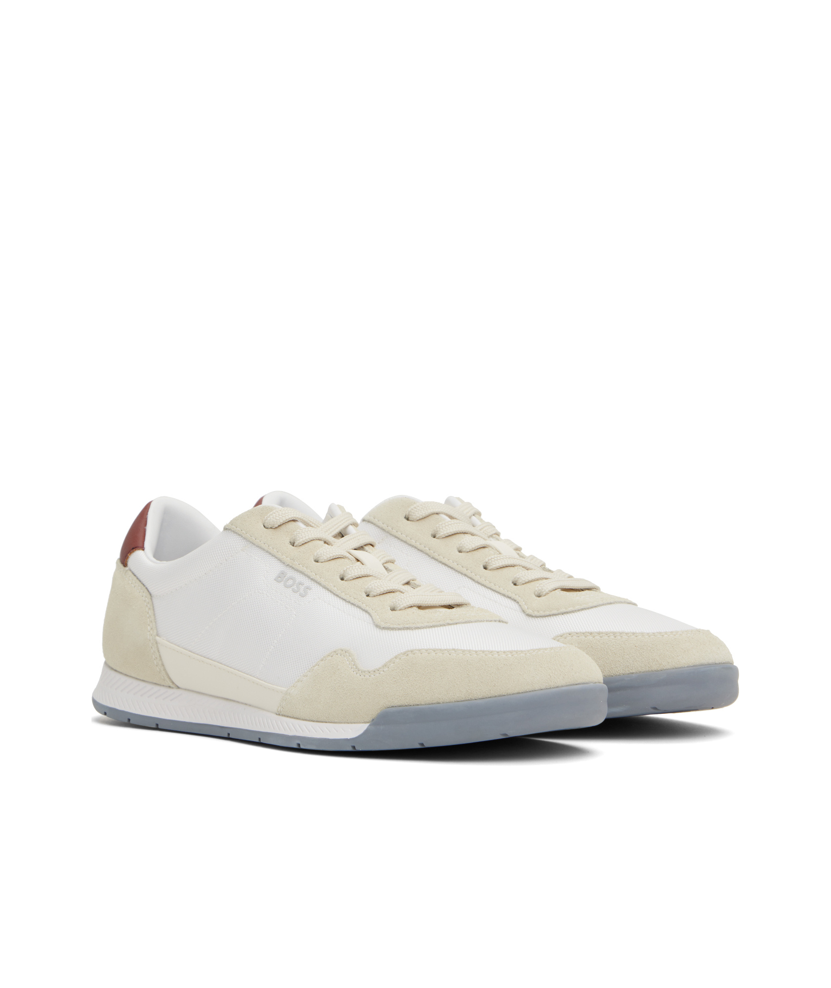 Hugo Boss Lace-up Sneakers In Open White