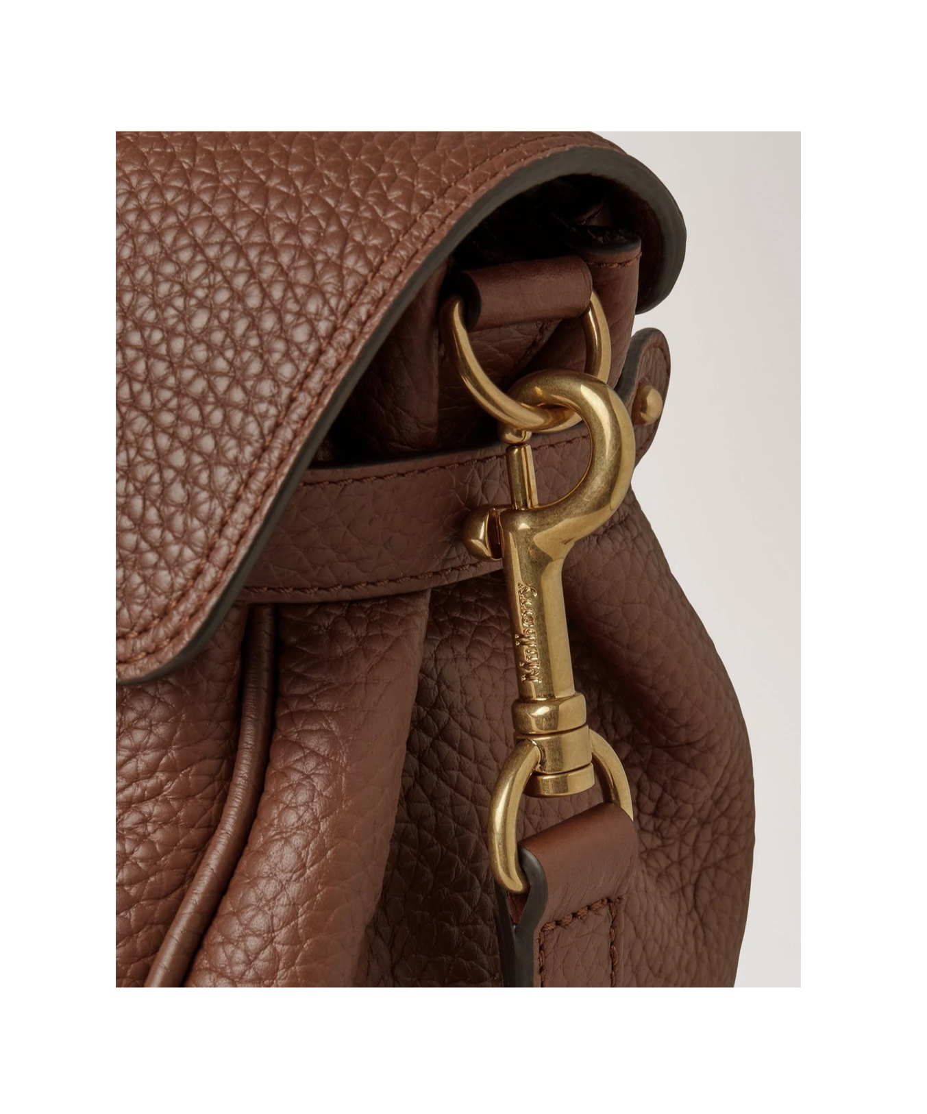 Mulberry 'alexa Heavy' Brown Top Handle Bag With Twist-lock Closure