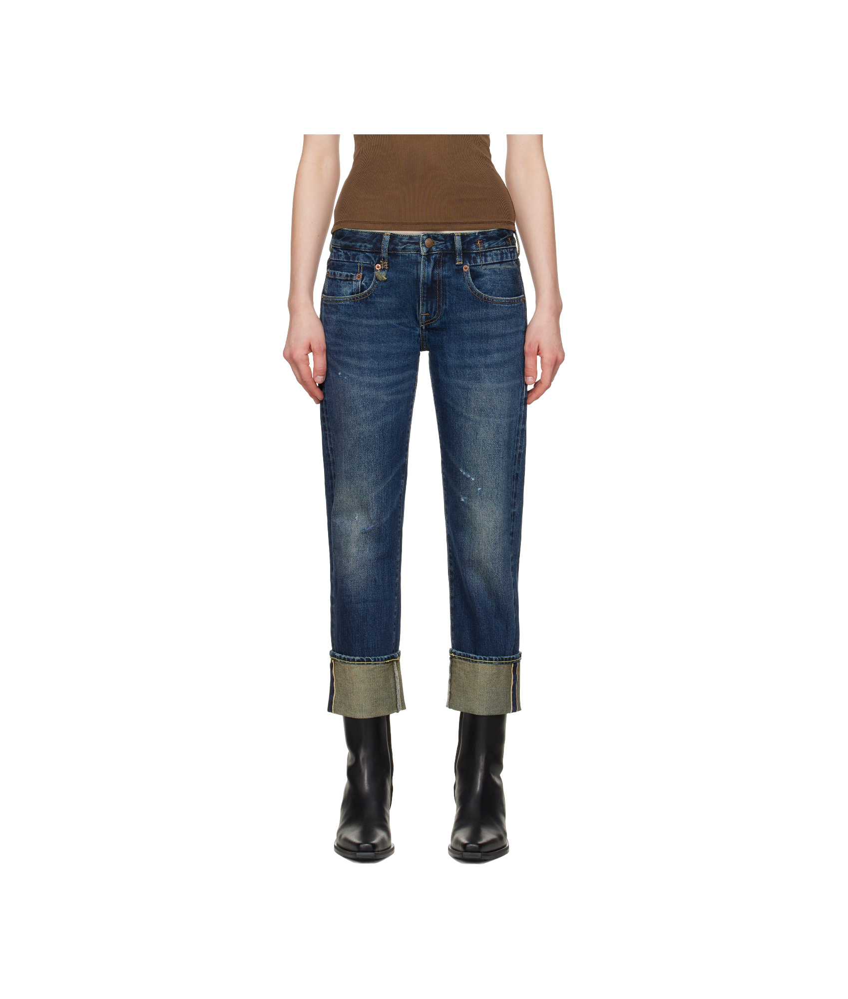 R13 Jeans With Belt Loops In Multicolor
