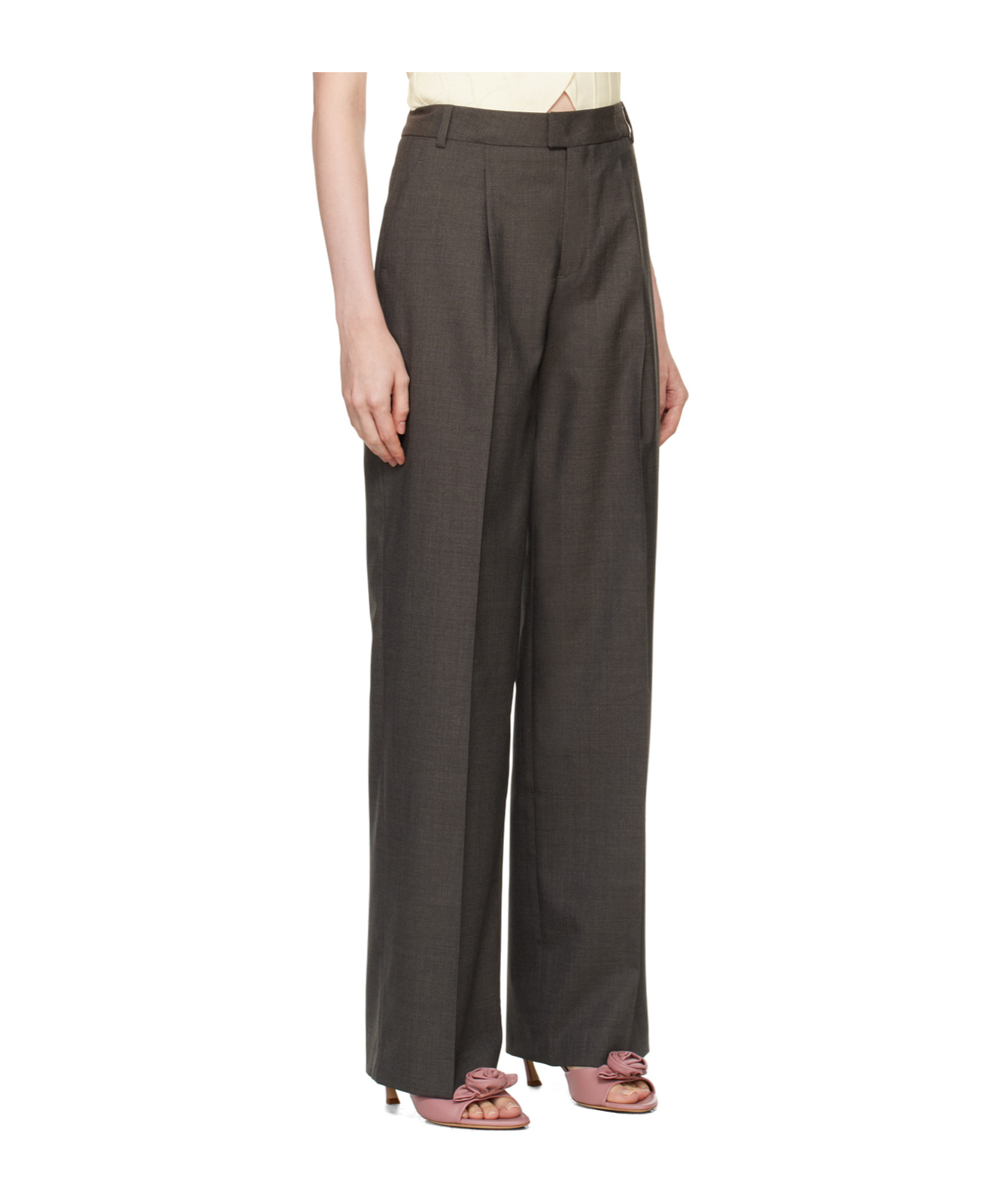 BLUMARINE BELT-LOOP CASUAL PANTS