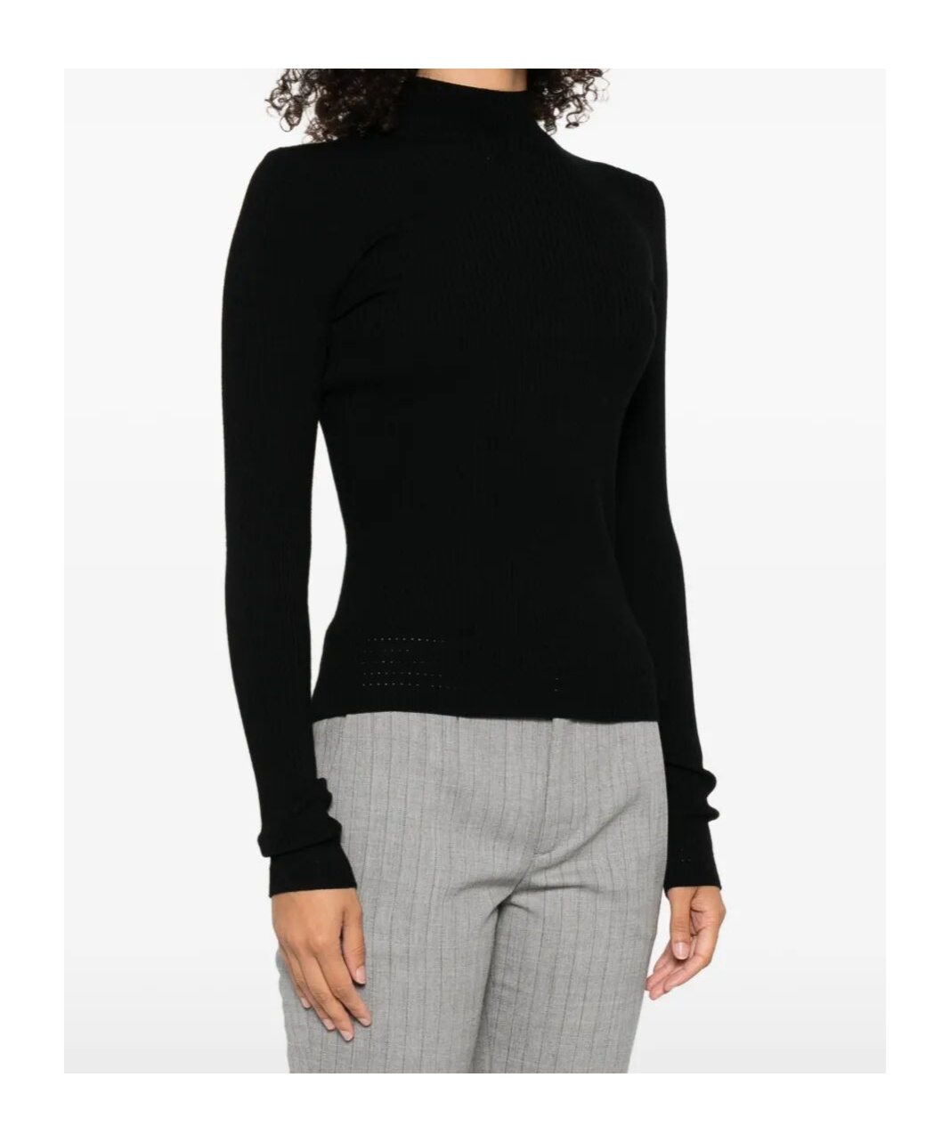 Twinset High-neck Seamless Sweater In Black