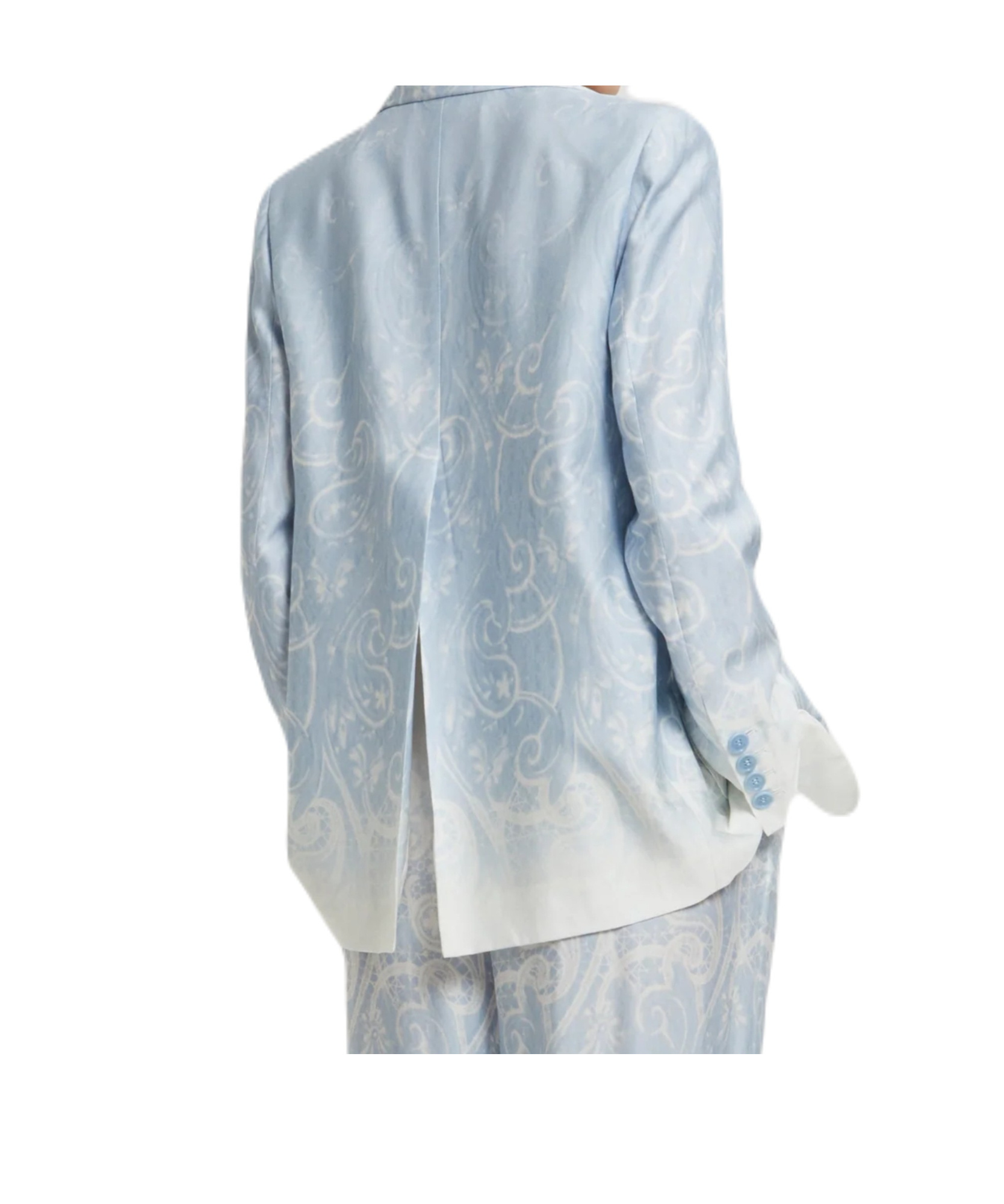 Ermanno Firenze Long-sleeved Suit Jacket In Blue