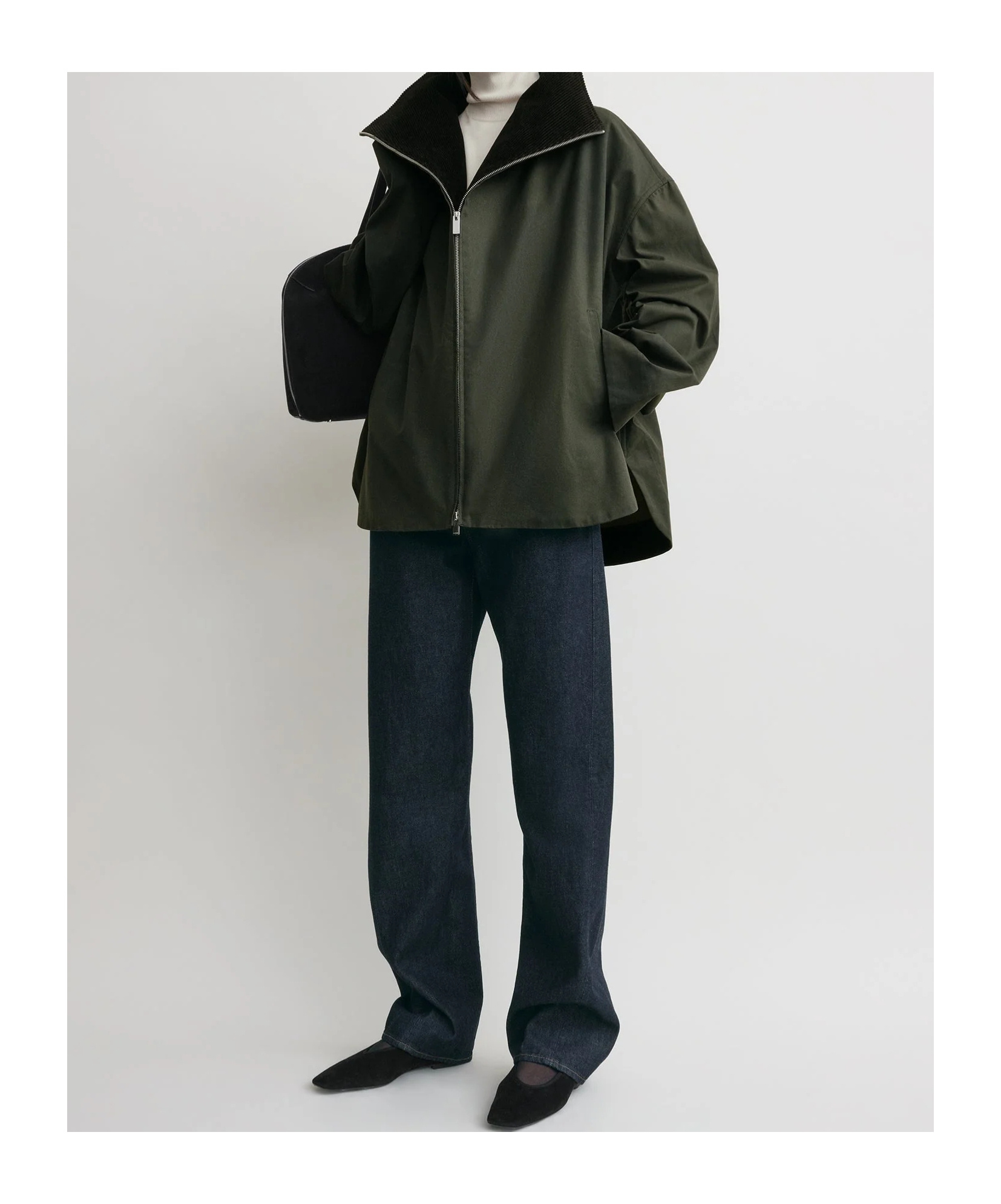 Totême Zipper Jacket In Green