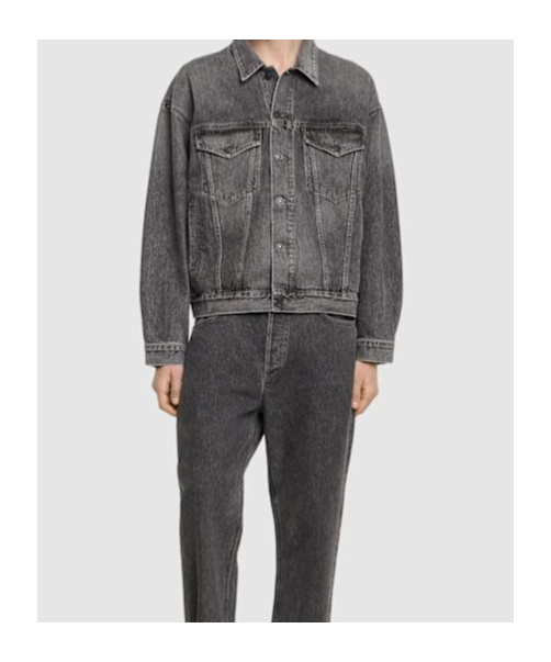 Agolde Stefano Flap-pocket Jacket In Blue