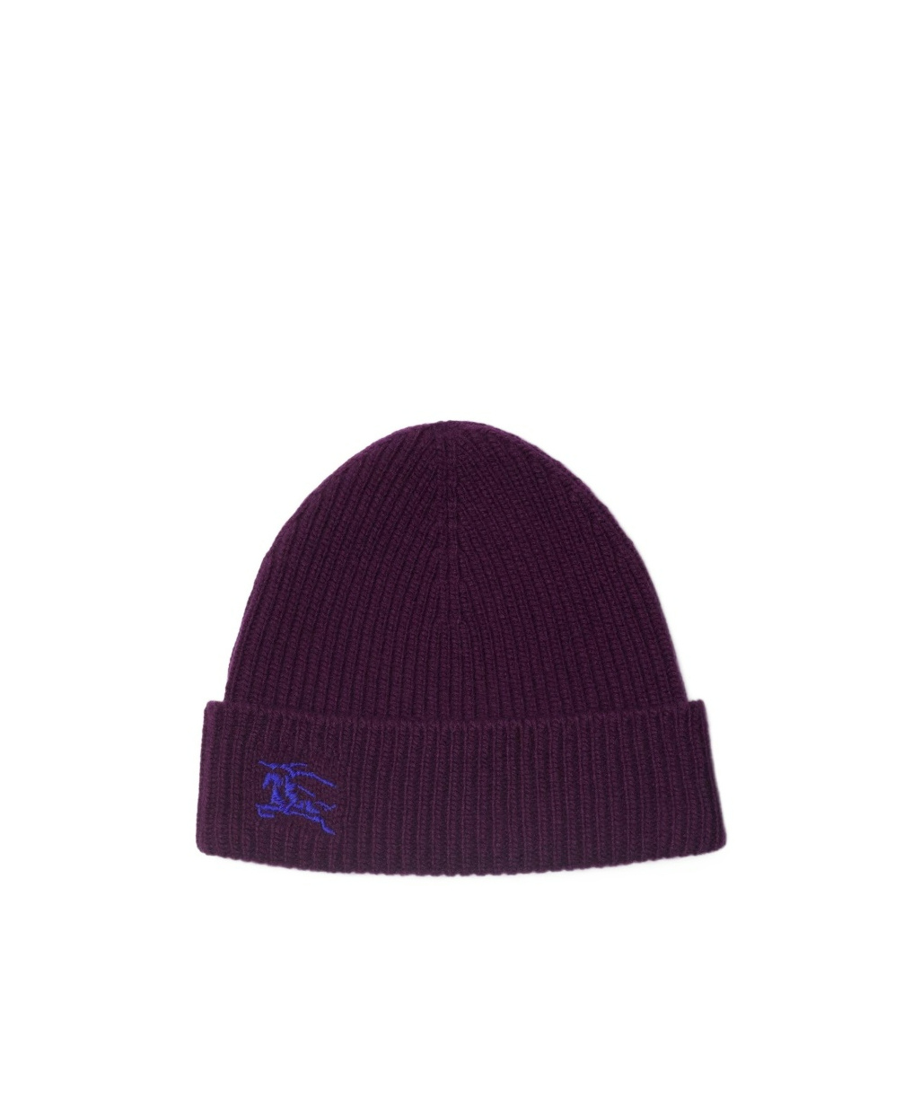 Burberry Ekd Ribbed Cashmere Beanie In Purple