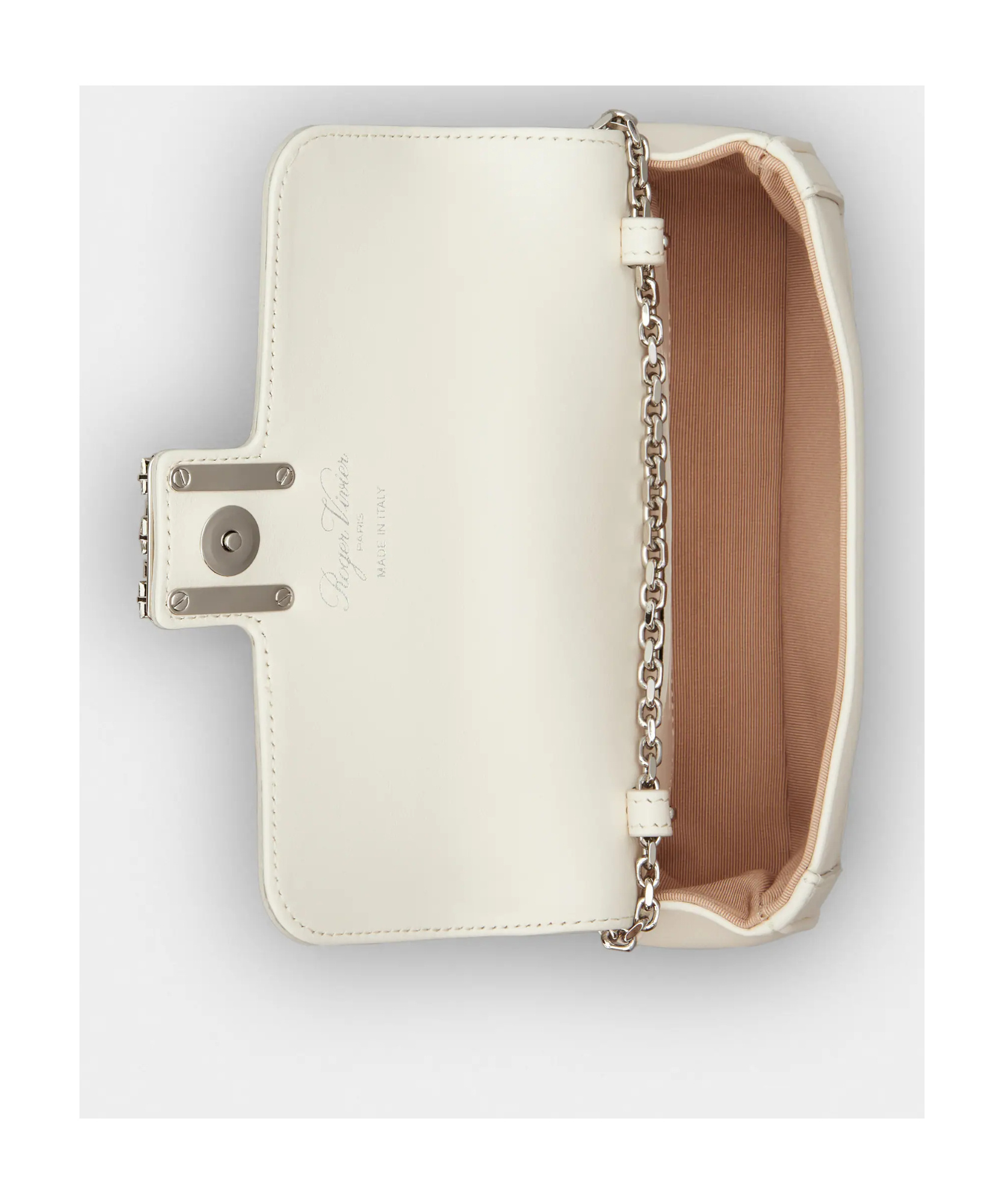 Roger Vivier Jeu De Fille Clutch Bag In White