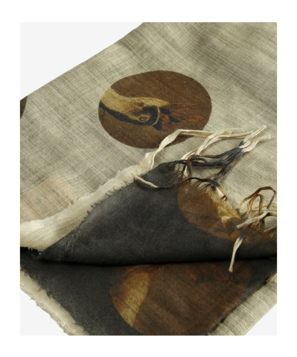 Uma Wang Polka-dot Fringed Scarf In Brown