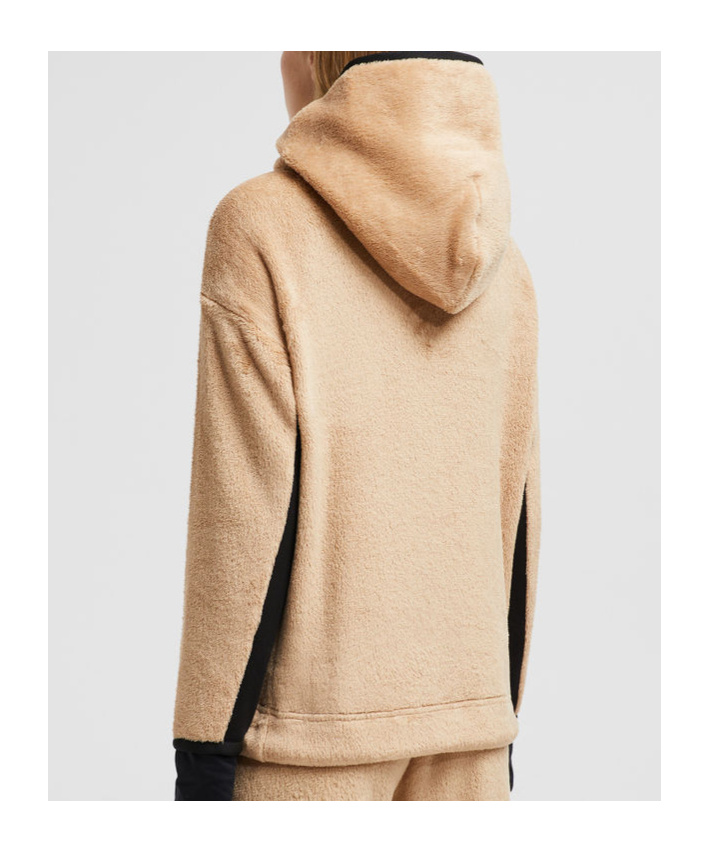 Moncler Fleece Hoodie In Nude