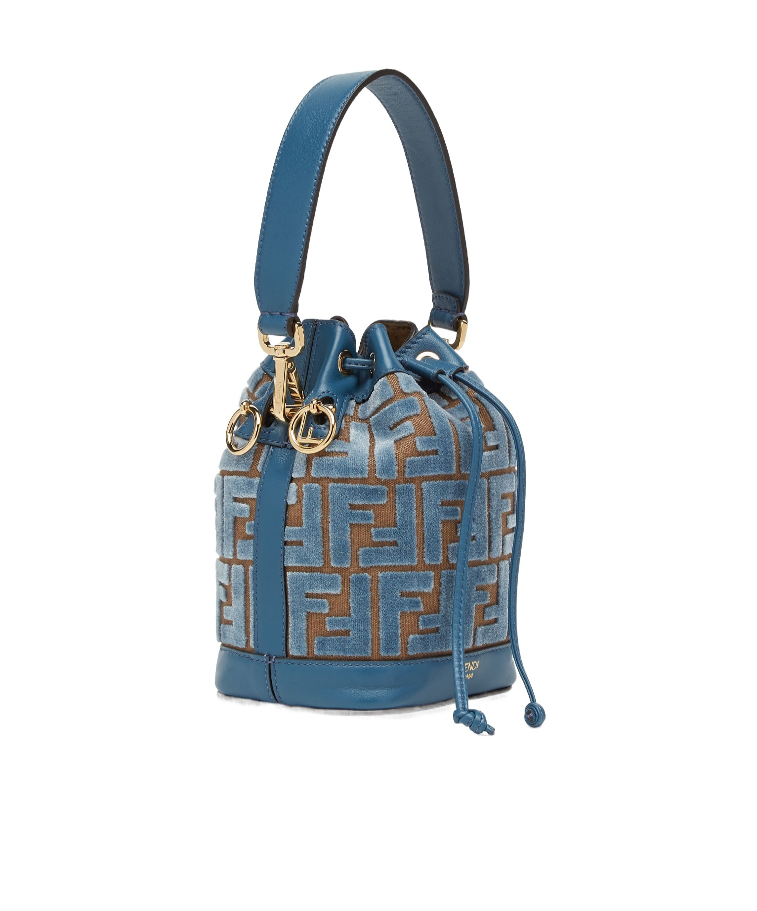 Fendi Suede Mini Bag In Blue