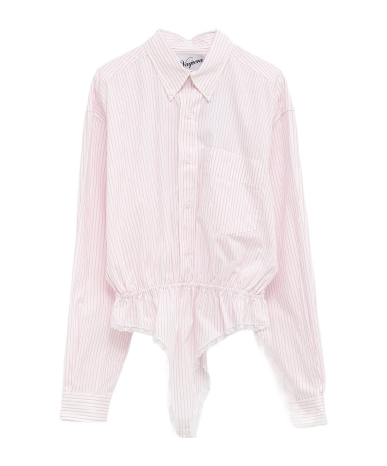 Vaquera Button-up Bodysuit In Pink