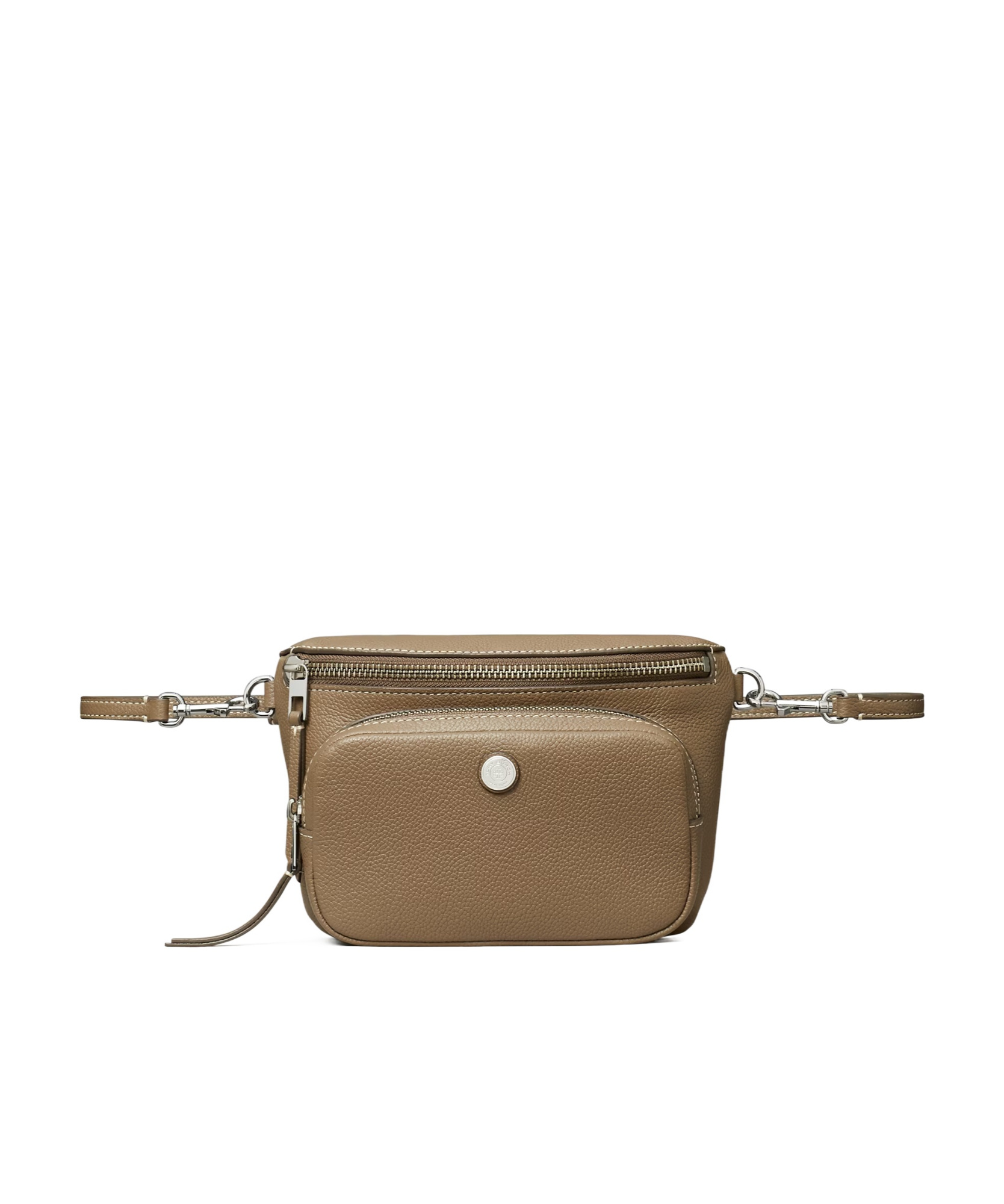 Tory Burch Mini Pebbled-leather Belt Bag In Brown