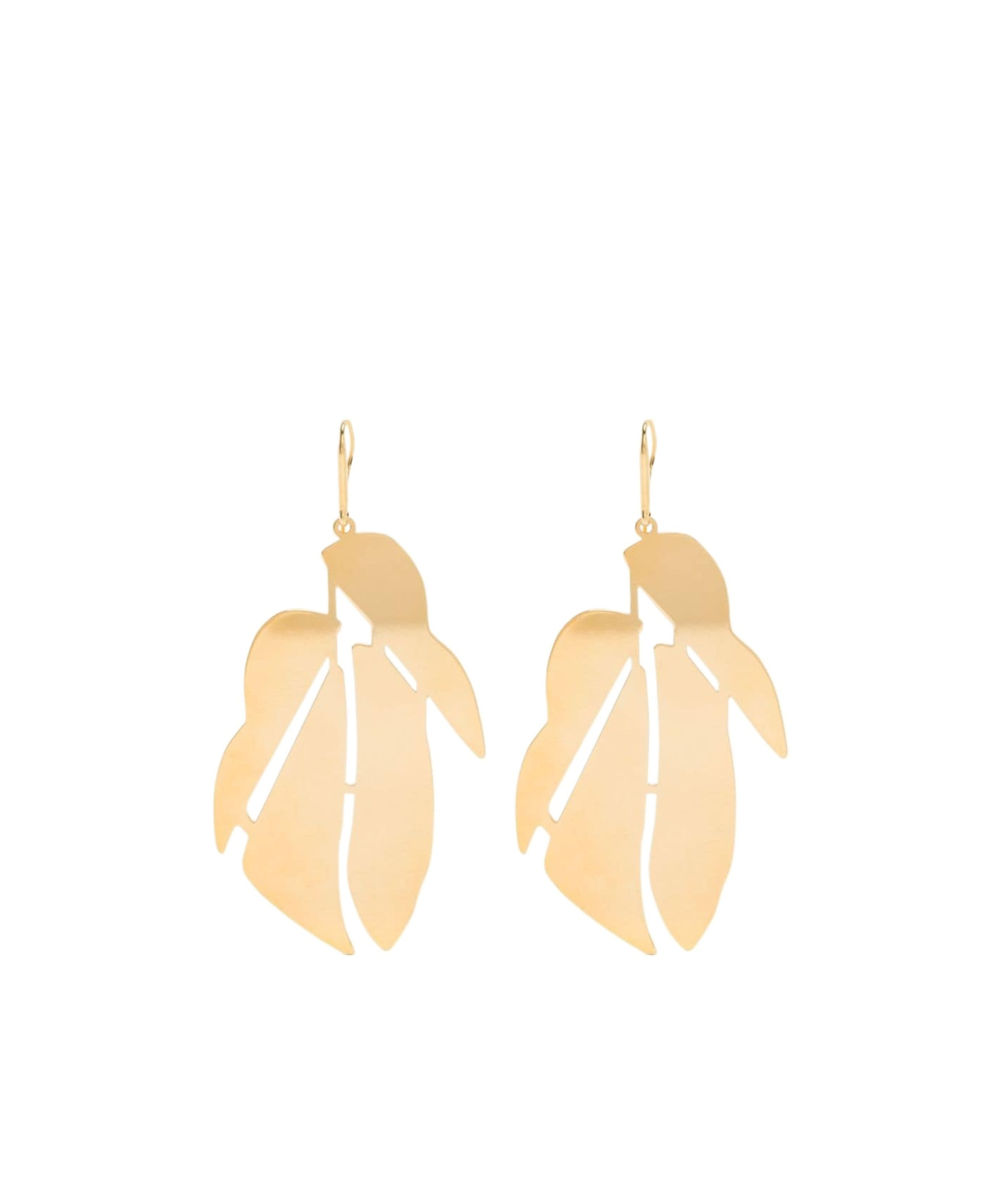 Isabel Marant Leaf Dangle Earrings In Yellow