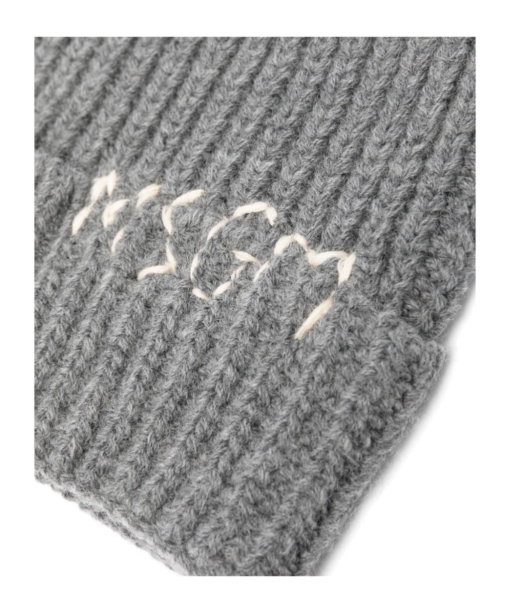 MSGM CHUNKY RIBBED-KNIT BEANIE