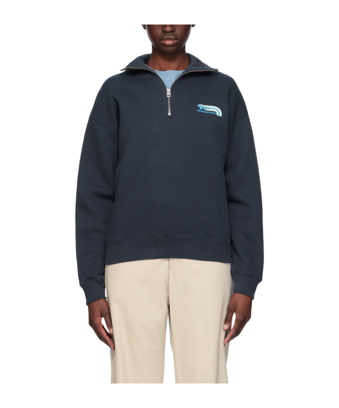 MAISON KITSUNÉ EMBROIDERED SWEATSHIRT
