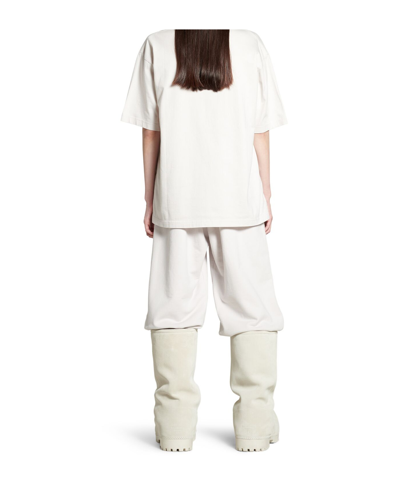 Balenciaga 'activewear' Stretch Jersey T-shirt In White
