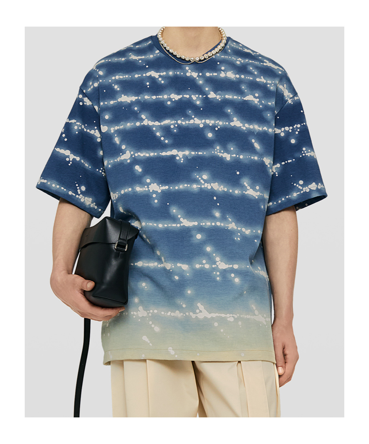 Jil Sander Gradient Effect Crewneck T-shirt In Multi