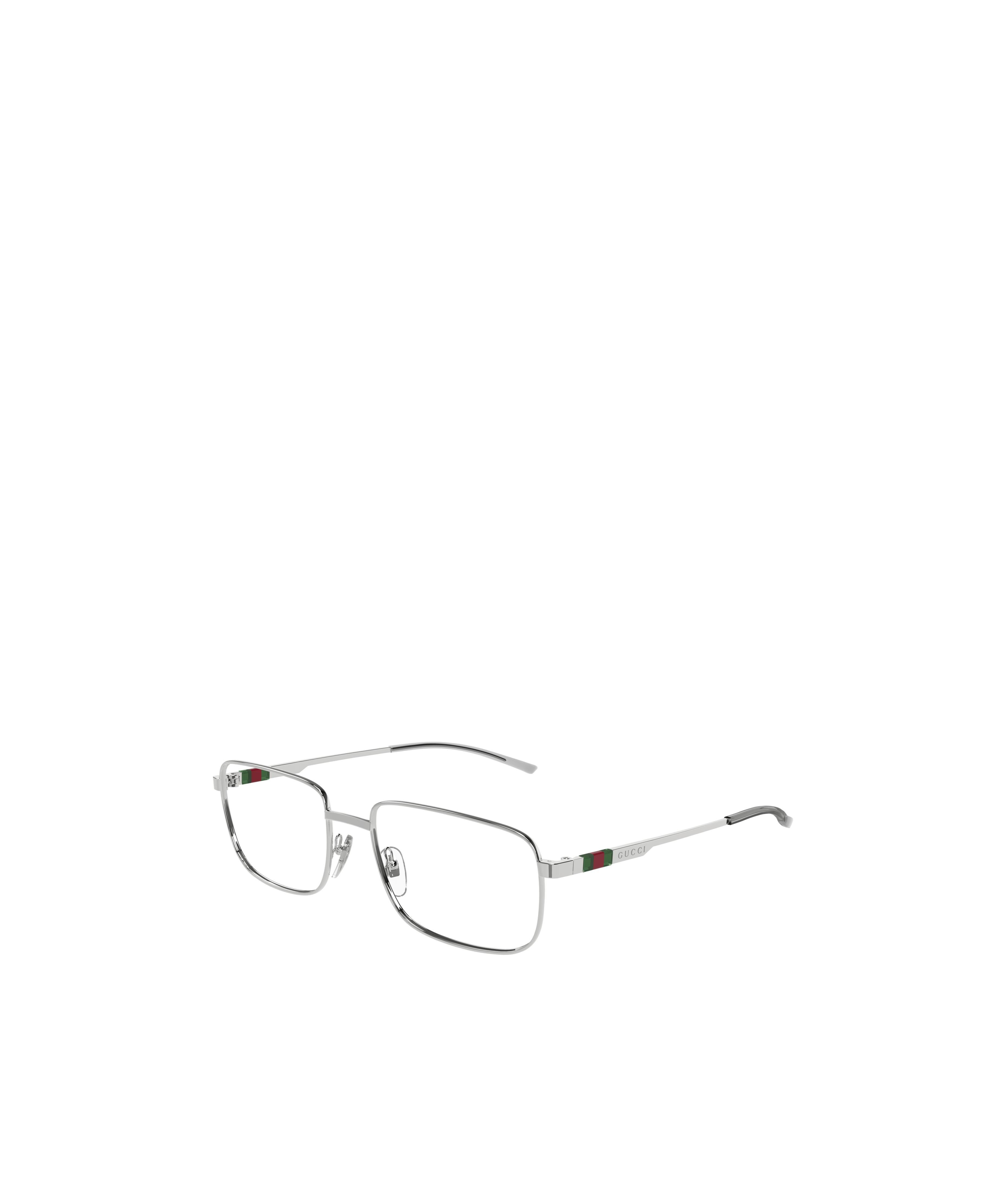 Gucci Rectangle-frame Glasses In Gray