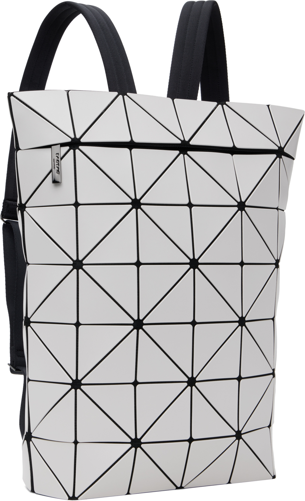 Bao Bao Issey Miyake Gray Blocky Backpack In White