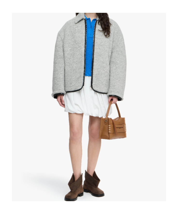 Jw Anderson Wool And Cotton-blend Jacket In Gray