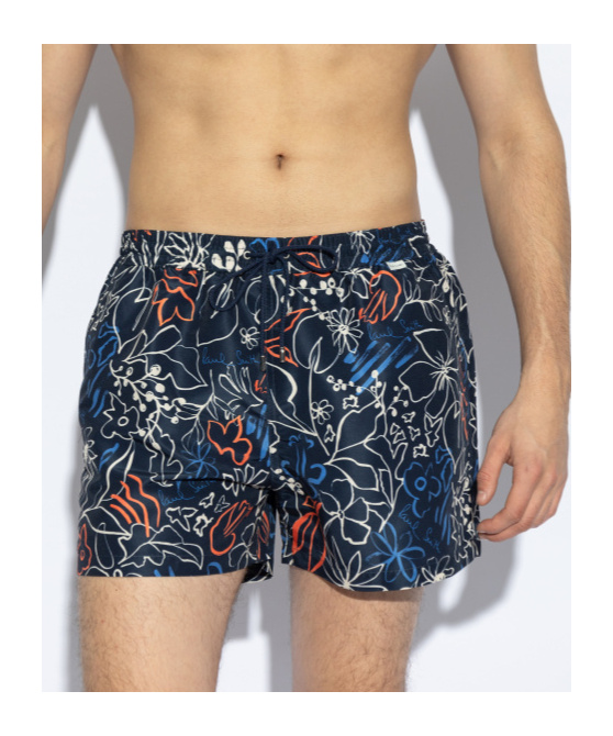 PAUL SMITH PAUL SMITH FLORAL-PRINTED DRAWSTRING SWIM SHORTS