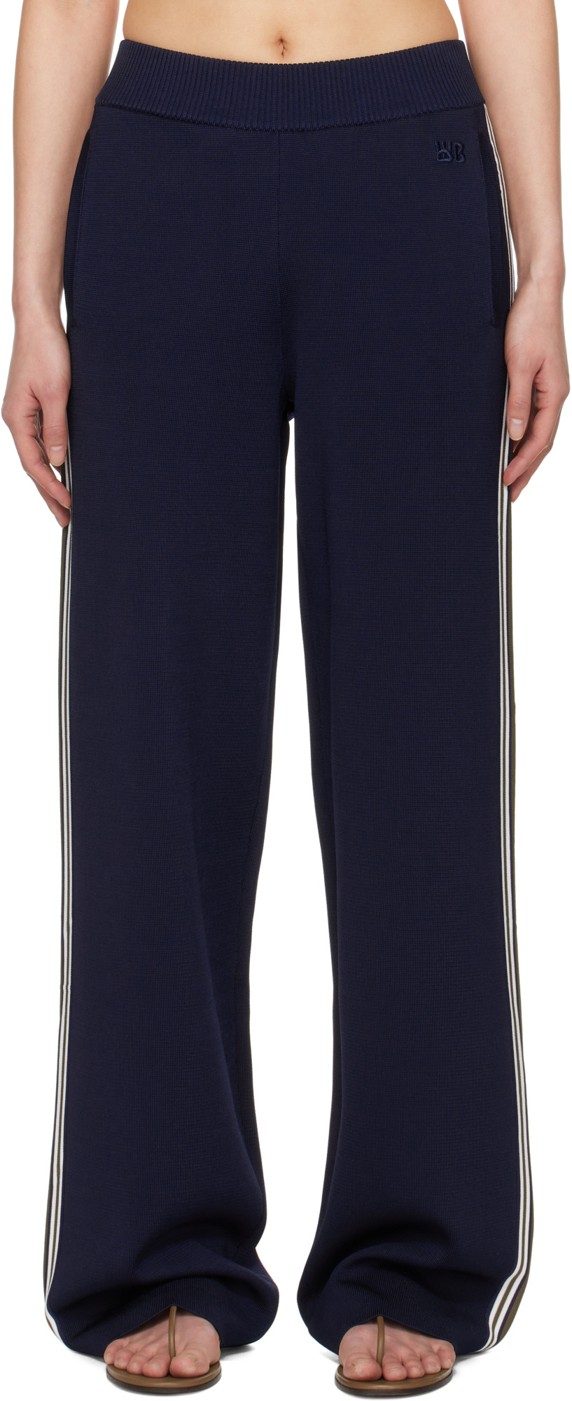 Wales Bonner Tide Lounge Pants In Black