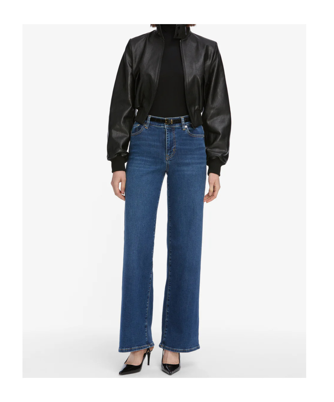 Frame Wide-leg Jeans In Blue