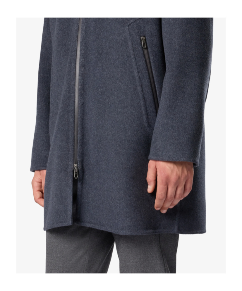 Sease Cappotto Cashmere Double Con Cerniera In Blue